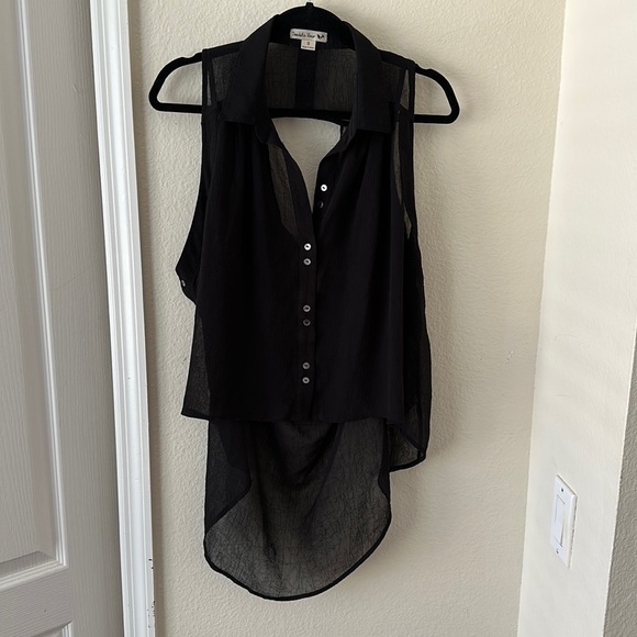 Flowy Dressy Sleeveless Top Size Small - Picture 2 of 6